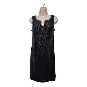 Mimi Maternity Black Sequin Notched Neckline Built-in Tie Dress Size Small